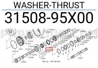 Nissan 3150895X00 WASHER-THRUST