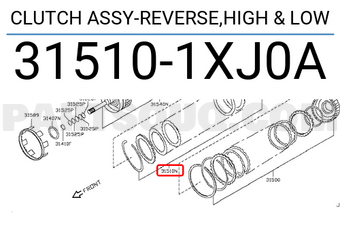 Nissan 315101XJ0A CLUTCH ASSY-REVERSE,HIGH & LOW