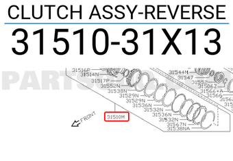 Nissan 3151031X13 CLUTCH ASSY-REVERSE