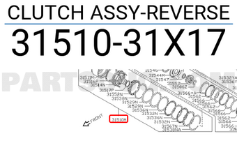 Nissan 3151031X17 CLUTCH ASSY-REVERSE