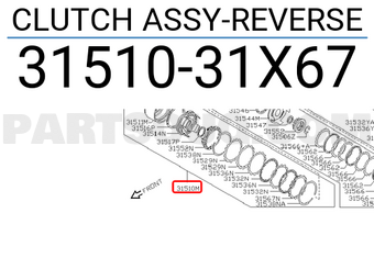Nissan 3151031X67 CLUTCH ASSY-REVERSE