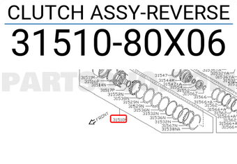 Nissan 3151080X06 CLUTCH ASSY-REVERSE