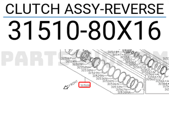 Nissan 3151080X16 CLUTCH ASSY-REVERSE