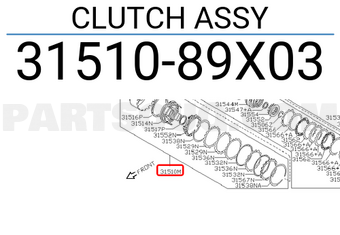 Nissan 3151089X03 CLUTCH ASSY