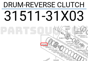 Nissan 3151131X03 DRUM-REVERSE CLUTCH