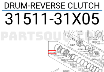 Nissan 3151131X05 DRUM-REVERSE CLUTCH