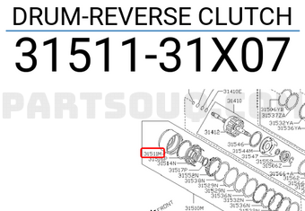 Nissan 3151131X07 DRUM-REVERSE CLUTCH
