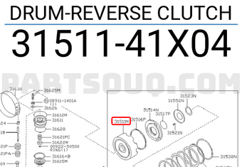 Nissan 3151141X04 DRUM-REVERSE CLUTCH