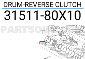 Nissan 3151180X10 DRUM-REVERSE CLUTCH
