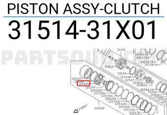 Nissan 3151431X01 PISTON ASSY-CLUTCH