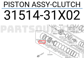 Nissan 3151431X02 PISTON ASSY-CLUTCH
