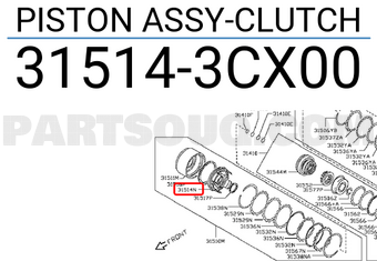 Nissan 315143CX00 PISTON ASSY-CLUTCH