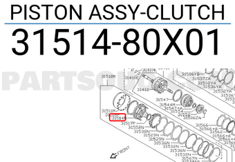 Nissan 3151480X01 PISTON ASSY-CLUTCH