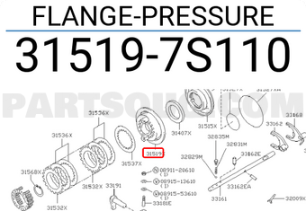 Nissan 315197S110 FLANGE-PRESSURE