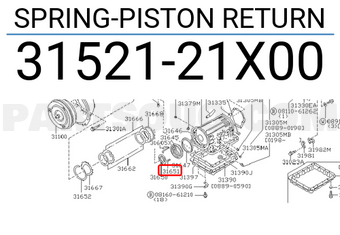 Nissan 3152121X00 SPRING-PISTON RETURN