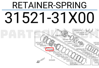 Nissan 3152131X00 RETAINER-SPRING