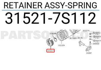 Nissan 315217S112 RETAINER ASSY-SPRING