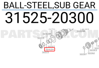 Nissan 3152520300 BALL-STEEL,SUB GEAR