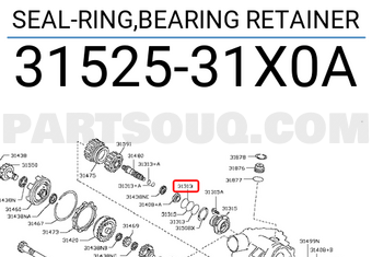 Nissan 3152531X0A SEAL-RING,BEARING RETAINER