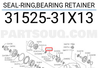 Nissan 3152531X13 SEAL-RING,BEARING RETAINER
