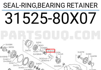 Nissan 3152580X07 SEAL-RING,BEARING RETAINER