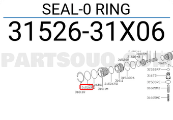 Nissan 3152631X06 SEAL-0 RING