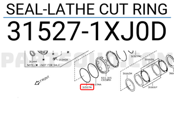 Nissan 315271XJ0D SEAL-LATHE CUT RING