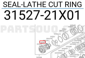 Nissan 3152721X01 SEAL-LATHE CUT RING
