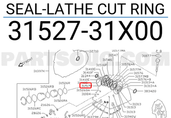Nissan 3152731X00 SEAL-LATHE CUT RING