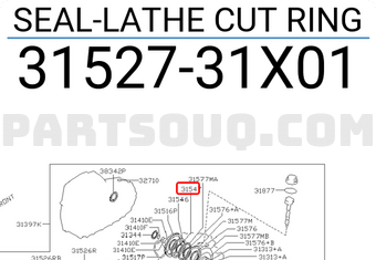 Nissan 3152731X01 SEAL-LATHE CUT RING