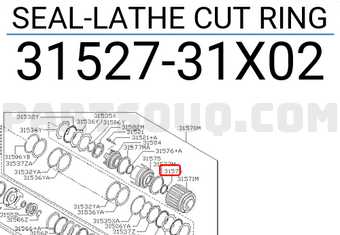 Nissan 3152731X02 SEAL-LATHE CUT RING