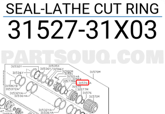 Nissan 3152731X03 SEAL-LATHE CUT RING