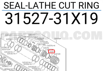 Nissan 3152731X19 SEAL-LATHE CUT RING