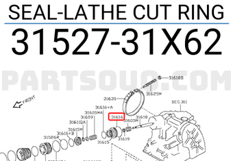 Nissan 3152731X62 SEAL-LATHE CUT RING