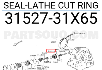 Nissan 3152731X65 SEAL-LATHE CUT RING