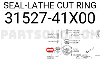 Nissan 3152741X00 SEAL-LATHE CUT RING