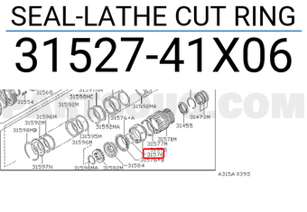 Nissan 3152741X06 SEAL-LATHE CUT RING