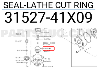 Nissan 3152741X09 SEAL-LATHE CUT RING