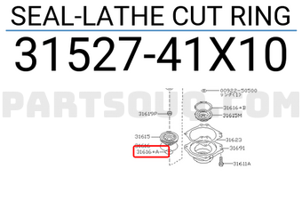 Nissan 3152741X10 SEAL-LATHE CUT RING