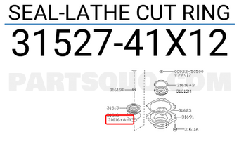 Nissan 3152741X12 SEAL-LATHE CUT RING