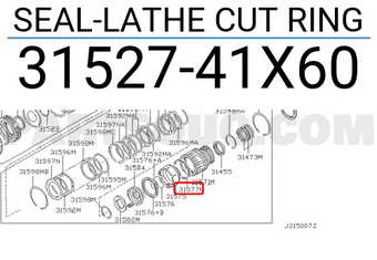 Nissan 3152741X60 SEAL-LATHE CUT RING