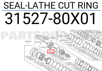 Nissan 3152780X01 SEAL-LATHE CUT RING
