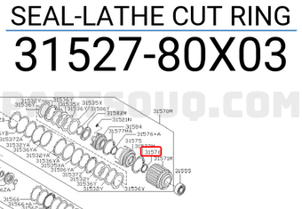 Nissan 3152780X03 SEAL-LATHE CUT RING