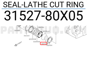 Nissan 3152780X05 SEAL-LATHE CUT RING