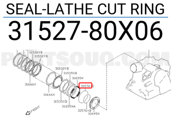 Nissan 3152780X06 SEAL-LATHE CUT RING