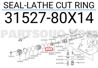 Nissan 3152780X14 SEAL-LATHE CUT RING