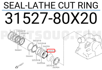 Nissan 3152780X20 SEAL-LATHE CUT RING
