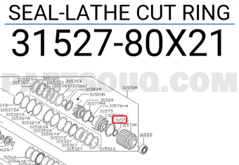 Nissan 3152780X21 SEAL-LATHE CUT RING