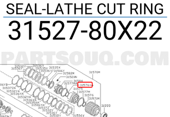 Nissan 3152780X22 SEAL-LATHE CUT RING