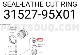 Nissan 3152795X01 SEAL-LATHE CUT RING